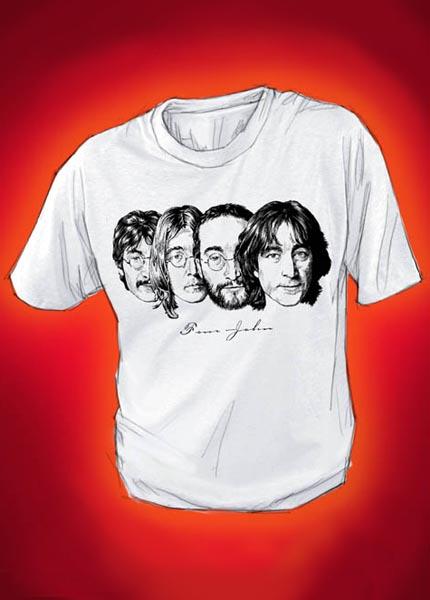 Four John Lennon T-Shirt | killerplanes.com